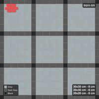 Interlock (Pasco) 30x30 cm · SQ33-325 · 4x4 Panel Grid, 20x30 Lines, 20x20 Crossings, Kerb Frame
