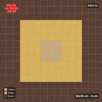 Interlock (Pasco) 30x30 cm · SQ33-33 · Stack bond, three-course border and centre block