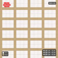 Interlock (Pasco) 30x30 cm · SQ33-332 · 3x2 Panel Grid, 20x30 Lines, 20x20 Crossings, Dark Lines