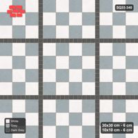 Interlock (Pasco) 30x30 cm · SQ33-340 · Checker Panels, 10x10 Grid and Border, Kerb Frame