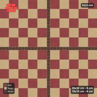 Interlock (Pasco) 30x30 cm · SQ33-344 · Checkerboard with 10x10 Centre Cross, Accent Lines