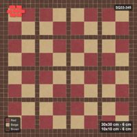 Interlock (Pasco) 30x30 cm · SQ33-345 · Checker Panels, 10x10 Grid and Border, Kerb Frame