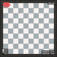 Interlock (Pasco) 30x30 cm · SQ33-346 · Checkerboard with 2-Course 10x10 Border, Accent Lines