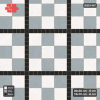 Interlock (Pasco) 30x30 cm · SQ33-347 · Checker Panels 3x3 with 10x10 Grid Lines, Panel Checker
