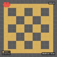 Interlock (Pasco) 30x30 cm · SQ33-39 · Stack bond, two-tone border and 2x2 checker