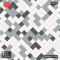 Interlock (Pasco) 30x30 cm · SQ33-42 · Diagonal stack, tonal blend