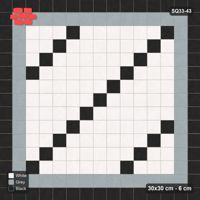 Interlock (Pasco) 30x30 cm · SQ33-43 · Stack bond, stepping bands in a two-tone border