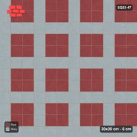 Interlock (Pasco) 30x30 cm · SQ33-47 · Stack bond, window-pane grid