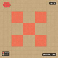 Interlock (Pasco) 30x30 cm · SQ33-50 · Stack bond, three-course border and 3x3 checker