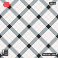 Interlock (Pasco) 30x30 cm · SQ33-96 · Diagonal Grid with Corner Accents