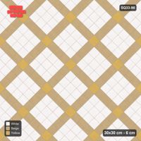 Interlock (Pasco) 30x30 cm · SQ33-98 · Diagonal Grid with Corner Accents