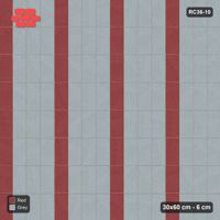 Interlock (Pasco) 30x60 cm · RC36-10 · Vertical stack with red lines