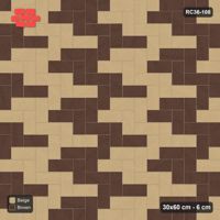 Interlock (Pasco) 30x60 cm · RC36-108 · Herringbone 90, Colour Patches