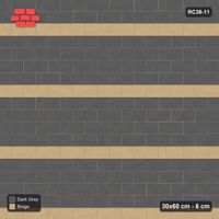 Interlock (Pasco) 30x60 cm · RC36-11 · Running bond with course stripes