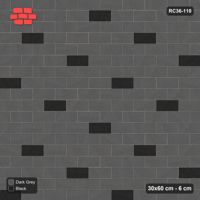 Interlock (Pasco) 30x60 cm · RC36-110 · Running Bond 1/2, Scattered Inlay Slabs