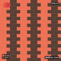 Interlock (Pasco) 30x60 cm · RC36-116 · Running Bond 1/2, Zigzag Stripes Wide in 40H Kerb Frame
