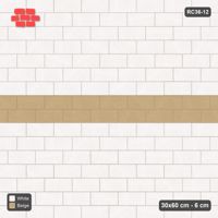 Interlock (Pasco) 30x60 cm · RC36-12 · Running bond 1/3 with feature band