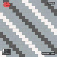 Interlock (Pasco) 30x60 cm · RC36-132 · Running Bond 1/2, Three-Tone Diagonal