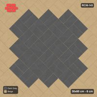 Interlock (Pasco) 30x60 cm · RC36-143 · Diagonal Parquet, Wide Accent Edge