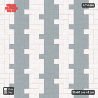 Interlock (Pasco) 30x60 cm · RC36-160 · Herringbone 90, Zigzag Stripes Wide
