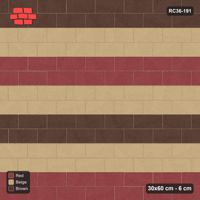 Interlock (Pasco) 30x60 cm · RC36-191 · Running Bond 1/3, Three-Tone Course Pairs