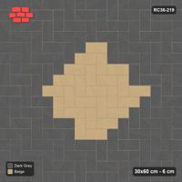 Interlock (Pasco) 30x60 cm · RC36-219 · Herringbone 90, Diamond Medallion