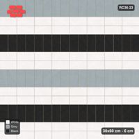Interlock (Pasco) 30x60 cm · RC36-23 · Plaza bands with black and grey soldier lines