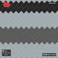 Interlock (Pasco) 30x60 cm · RC36-230 · Diagonal Running Bond, Three-Tone Wide Bands