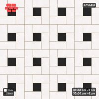 Interlock (Pasco) 30x60 cm · RC36-251 · Pinwheel CW, 30x30 Centres, Solid Planks - Contrast