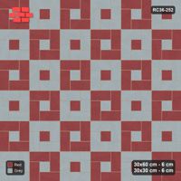 Interlock (Pasco) 30x60 cm · RC36-252 · Pinwheel ACW, 30x30 Centres, Module Chequer - Brick & Ash