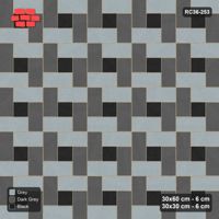 Interlock (Pasco) 30x60 cm · RC36-253 · Pinwheel CW, 30x30 Centres, H/V Planks - Graphite Scale