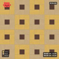 Interlock (Pasco) 30x60 cm · RC36-259 · Pinwheel CW, 30x30 Centres, Module Chequer - Harvest Gold