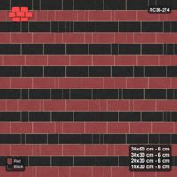 Interlock (Pasco) 30x60 cm · RC36-274 · Roman 30 Course Mix, Course Bands - Red & Black