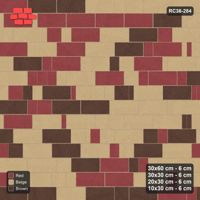 Interlock (Pasco) 30x60 cm · RC36-284 · Roman 30 Course Mix, Tonal Blend + Kerb - Tuscany