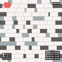 Interlock (Pasco) 30x60 cm · RC36-290 · Roman 30 Course Mix, Long Plain, Short Course-Toned - Monochrome