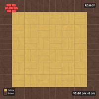 Interlock (Pasco) 30x60 cm · RC36-37 · Ochre basketweave in brown soldier border