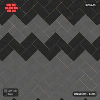 Interlock (Pasco) 30x60 cm · RC36-55 · Diagonal Herringbone, Graded Wide Bands in 30F Kerb Frame