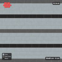 Interlock (Pasco) 30x60 cm · RC36-65 · Running Bond 1/3, Double Accent Courses