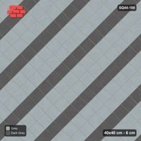 Interlock (Pasco) 40x40 cm · SQ44-100 · Diagonal Course Stripes
