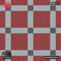 Interlock (Pasco) 40x40 cm · SQ44-117 · Plaza Grid with Corner Accents Every 4