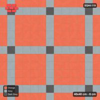 Interlock (Pasco) 40x40 cm · SQ44-119 · Plaza Grid with Corner Accents Every 5