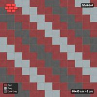 Interlock (Pasco) 40x40 cm · SQ44-144 · Diagonal Tri-Colour Stripes