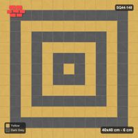 Interlock (Pasco) 40x40 cm · SQ44-148 · Concentric Square Rings