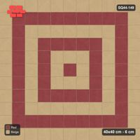 Interlock (Pasco) 40x40 cm · SQ44-149 · Concentric Square Rings