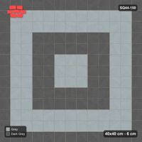Interlock (Pasco) 40x40 cm · SQ44-150 · Concentric Square Rings
