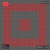 Interlock (Pasco) 40x40 cm · SQ44-152 · Concentric Square Rings