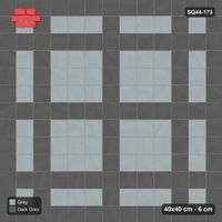 Interlock (Pasco) 40x40 cm · SQ44-173 · Single Course Border with Plaza Grid Field