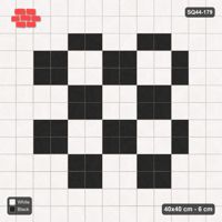 Interlock (Pasco) 40x40 cm · SQ44-179 · Double Course Border with Large Checker Field