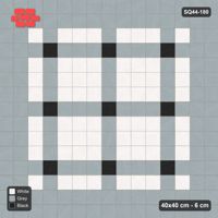 Interlock (Pasco) 40x40 cm · SQ44-180 · Double Course Border with Corner-Accent Grid Field