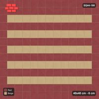 Interlock (Pasco) 40x40 cm · SQ44-188 · Single Course Border with Course Stripes Field